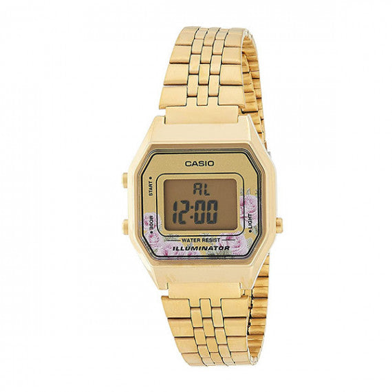 CASIO Watch Vintage LA680WGA-4C Gold & Half Floral