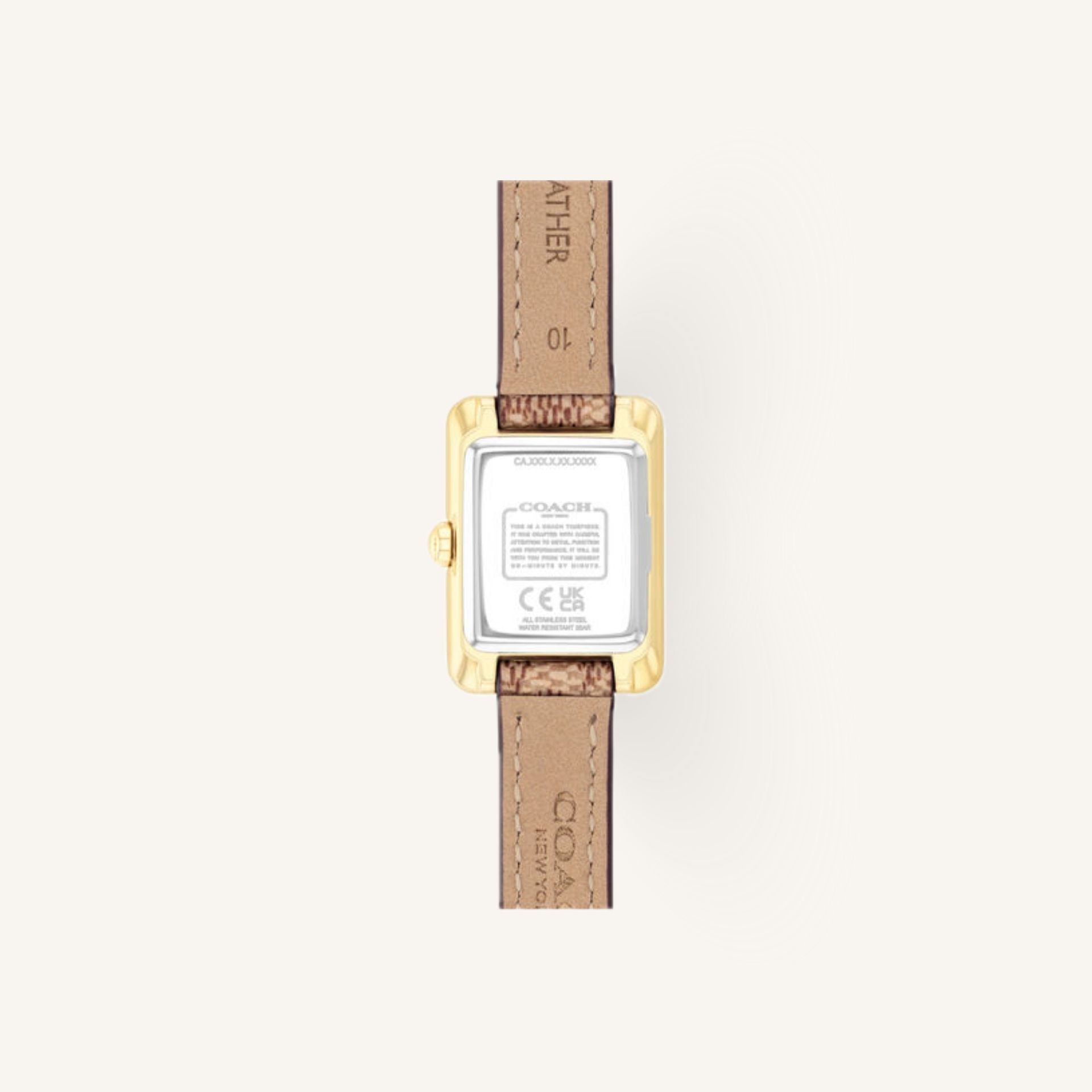 Coach Mara 14504617 White Dial Round Canvas Strap Watch, 19mm