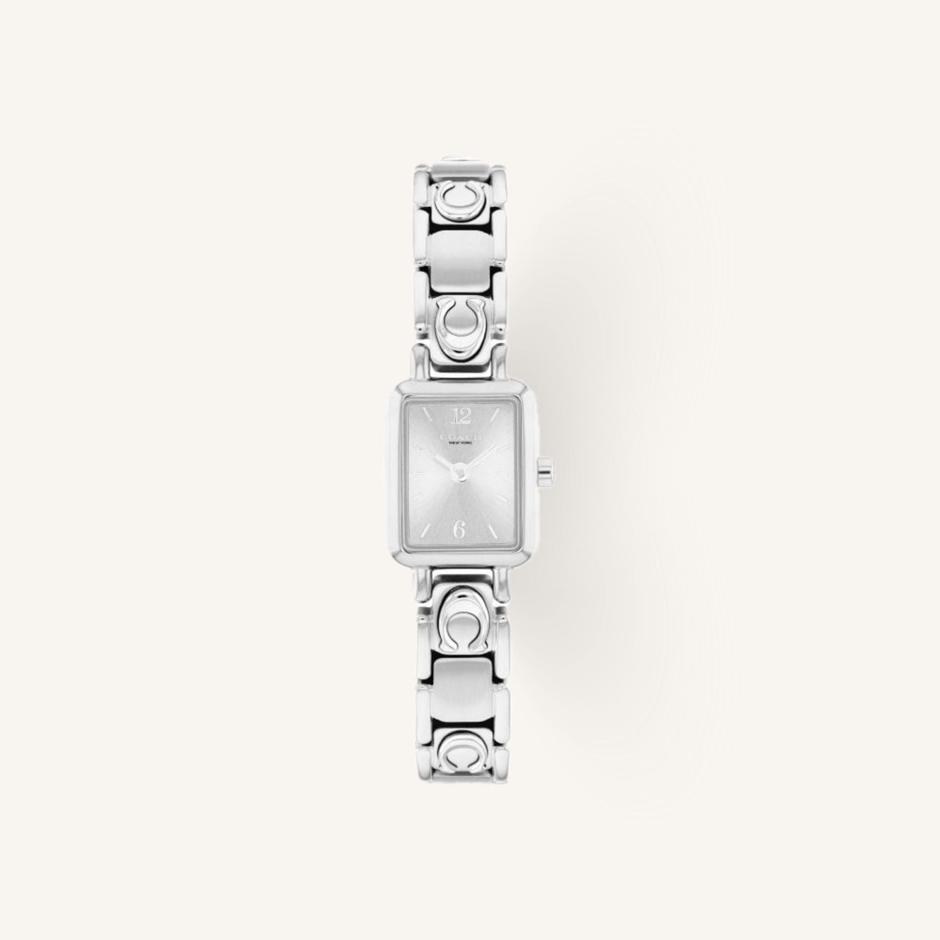 Coach Mara 14504671 Rose Gold-Tone Round Stainless Steel Signature Bracelet Watch, 15.5mm