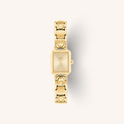 Coach Mara 14504672 Gold-Tone Round Stainless Steel Signature Bracelet Watch, 15.5mm
