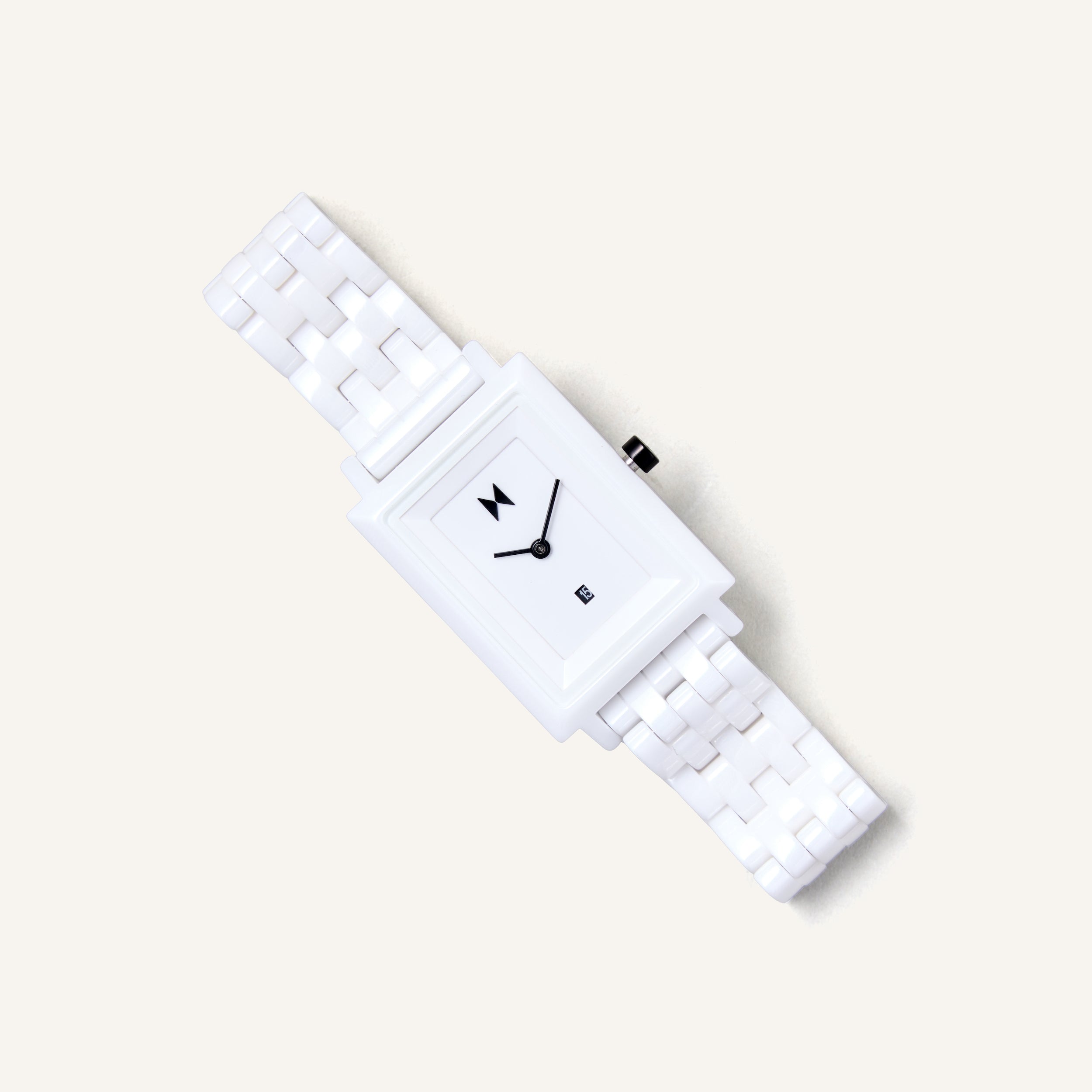 MVMT Watch Signature Square Ceramic - Gloss White
