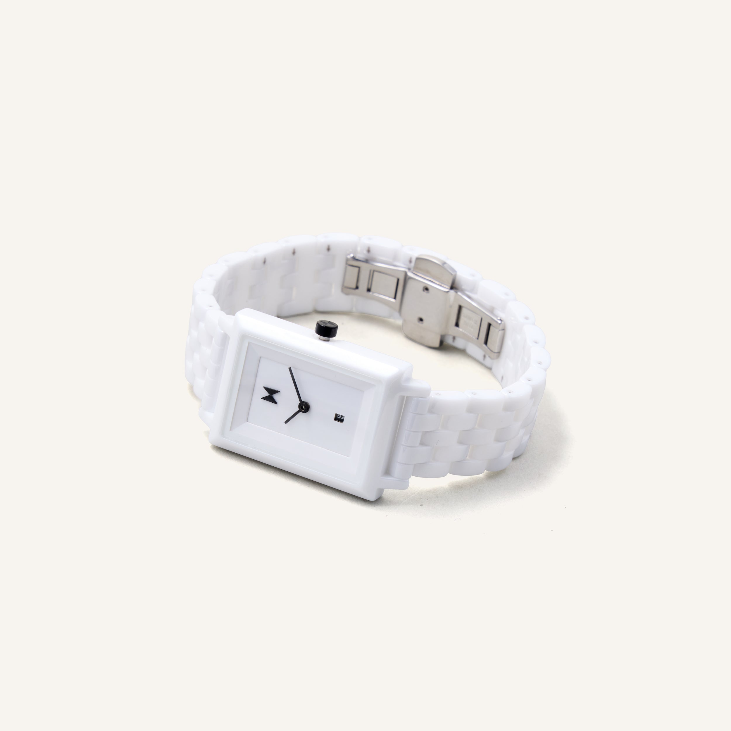 MVMT Watch Signature Square Ceramic - Gloss White