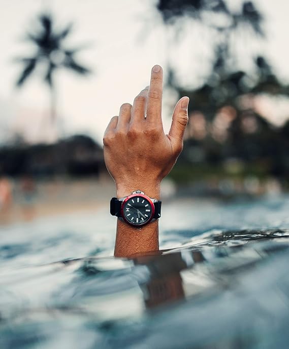 MVMT Minimal Sport Mens Watch of Silver Stainless Steel/Silicone Strap, 45mm, 28000073-D