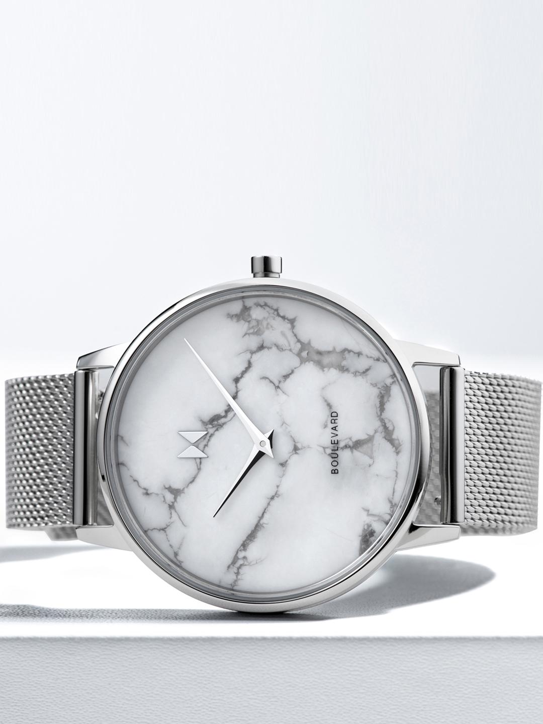 MVMT Boulevard Ladies Watch of Silver Stainless Steel/Mesh Bracelet, 38mm, D-MB01-SMA