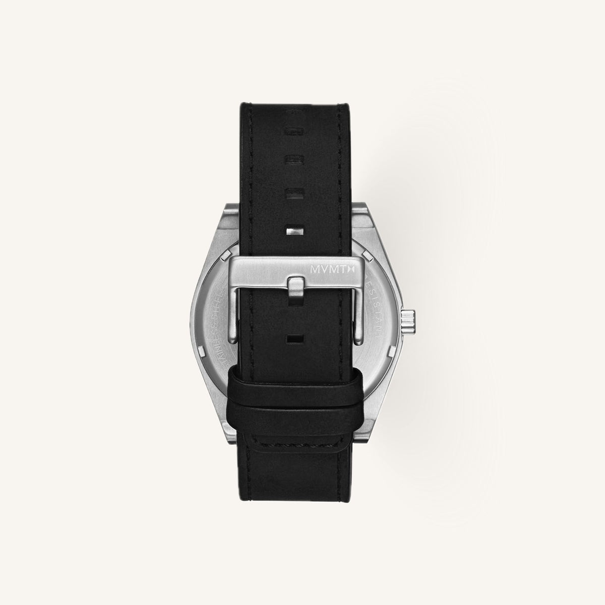 MVMT Classic Mens Watch of Silver Stainless Steel/Leather Strap, 43mm, 28000041-D