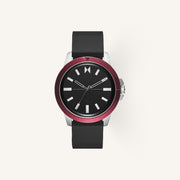 MVMT Minimal Sport Mens Watch of Silver Stainless Steel/Silicone Strap, 45mm, 28000073-D