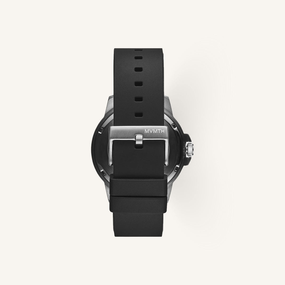 MVMT Minimal Sport Mens Watch of Silver Stainless Steel/Silicone Strap, 45mm, 28000073-D