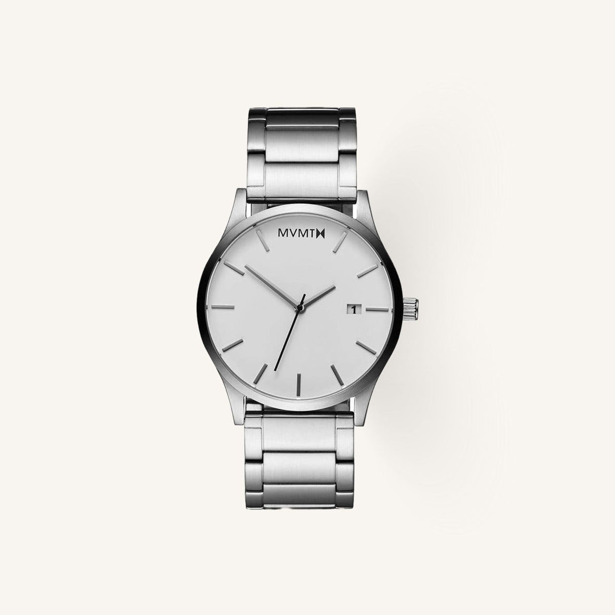 MVMT Classic Mens Watch of Silver Stainless Steel/Bracelet, 45mm, D-L213.1B.131