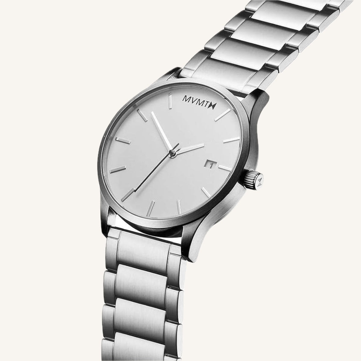 MVMT Classic Mens Watch of Silver Stainless Steel/Bracelet, 45mm, D-L213.1B.131