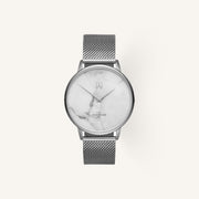 MVMT Boulevard Ladies Watch of Silver Stainless Steel/Mesh Bracelet, 38mm, D-MB01-SMA
