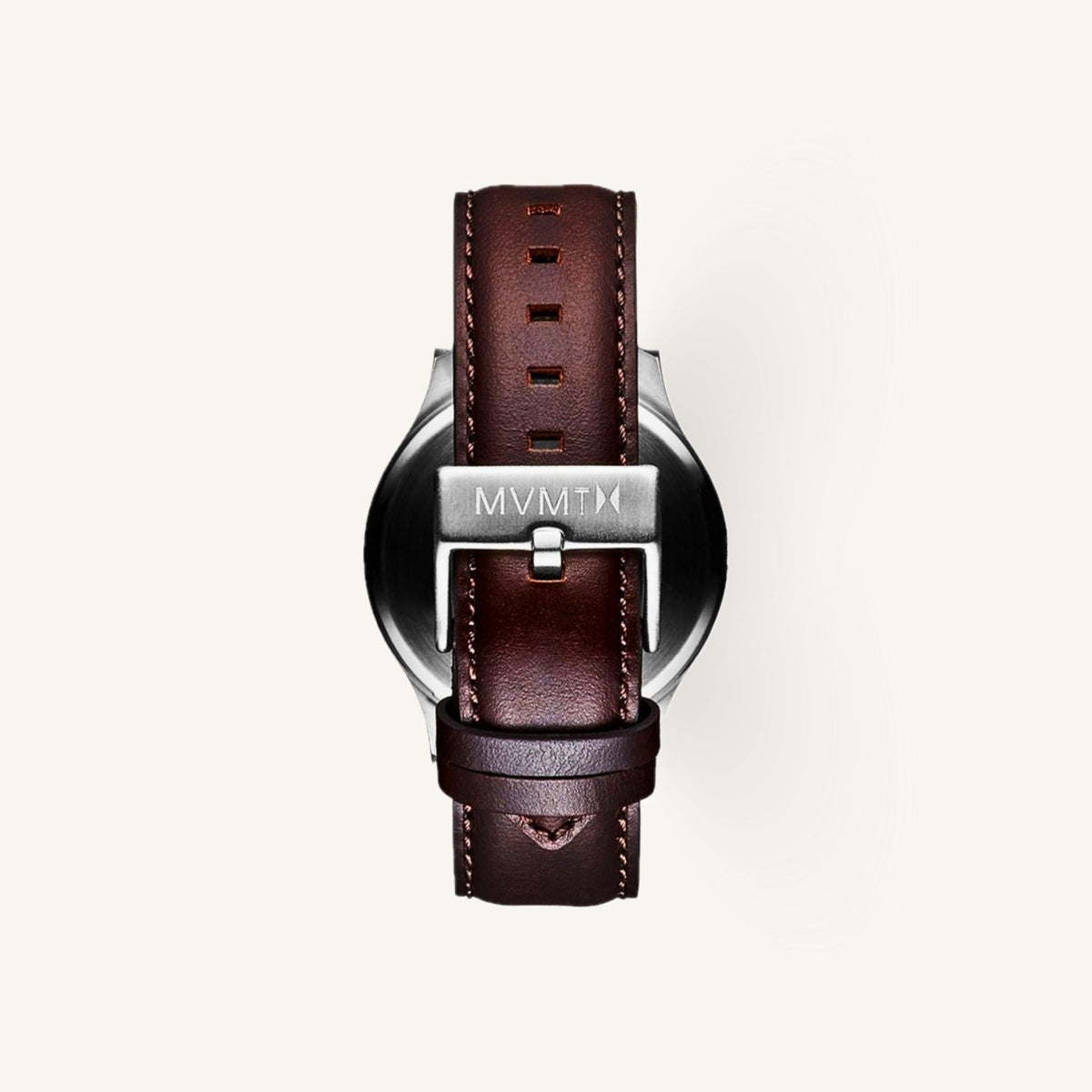 MVMT 40 Series Mens Watch of Silver Stainless Steel/Leather Strap, 40mm, D-MT01-SBR