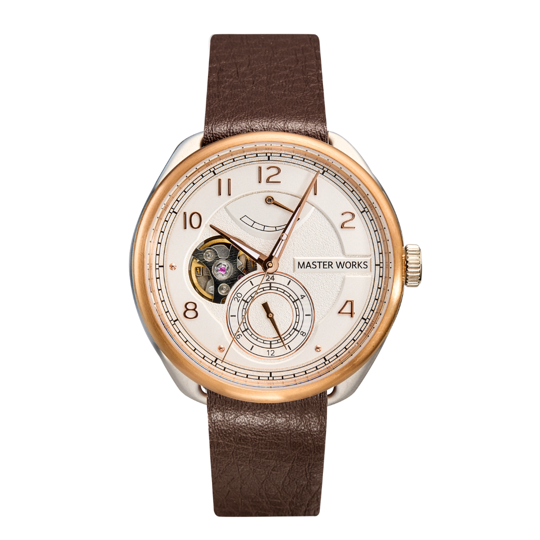 Master Works Watch Quattro 001 Dark Brown & Silver