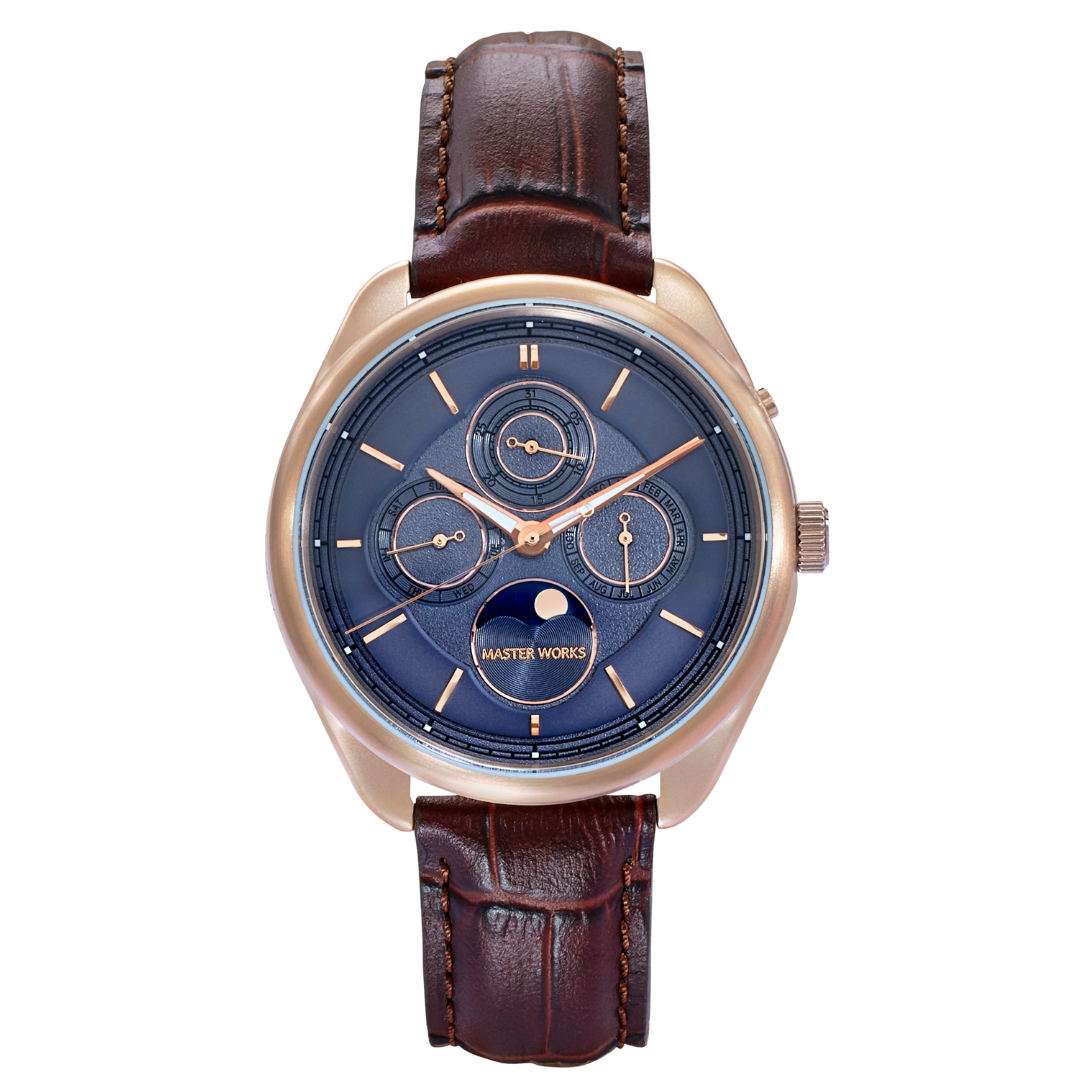 Master Works Watch Quattro 004 Dark Brown & Grey