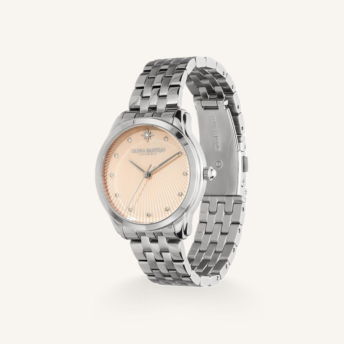 Olivia Burton Celestial Starlight Ladies Watch of Silver Stainless Steel/Bracelet, 36mm, 24000047