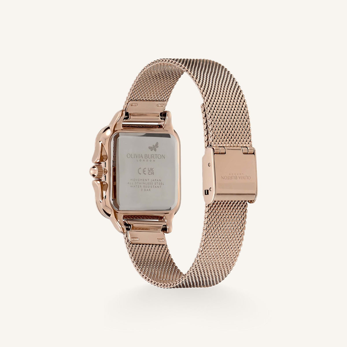 Olivia Burton Grosvenor Ladies Watch of Gold Stainless Steel/Mesh Bracelet, 28mm, 24000088