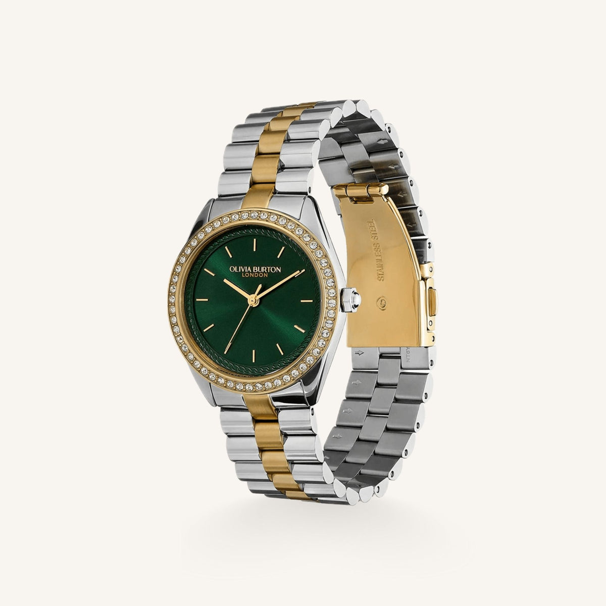 Olivia Burton Sports Luxe Ladies Watch of Two Tone Stainless Steel/Bracelet, 34mm, 24000137