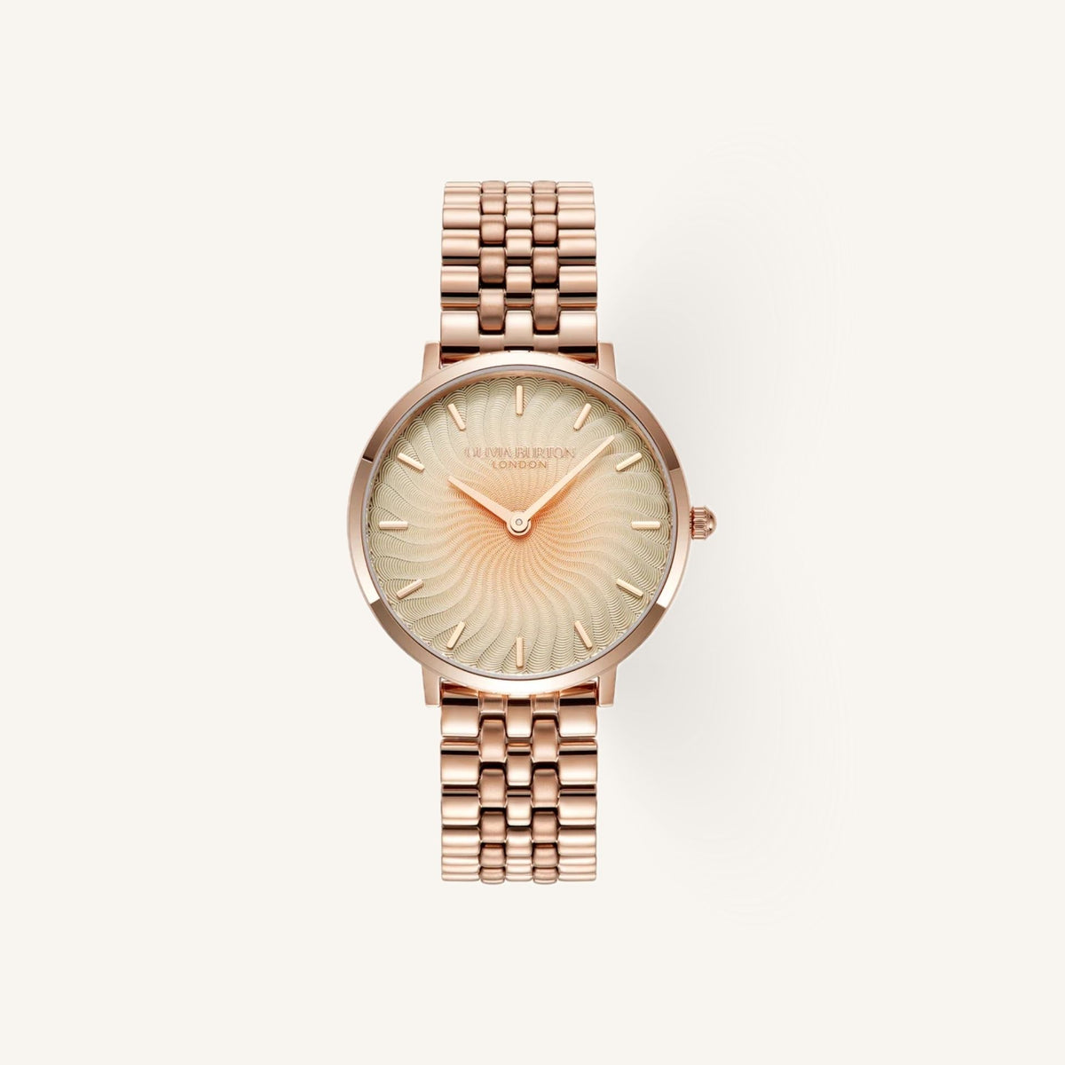 Olivia Burton Radiant Sun Ladies Watch of Rose Gold Stainless Steel/Bracelet, 35mm, 24000139