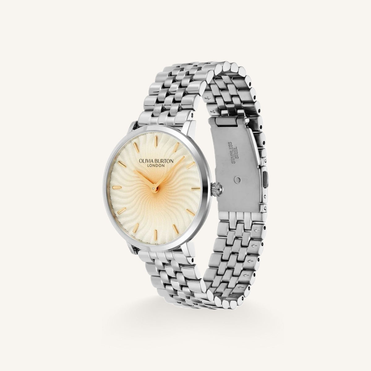 Olivia Burton Radiant Sun Ladies Watch of Silver Stainless Steel/Bracelet, 35mm, 24000141