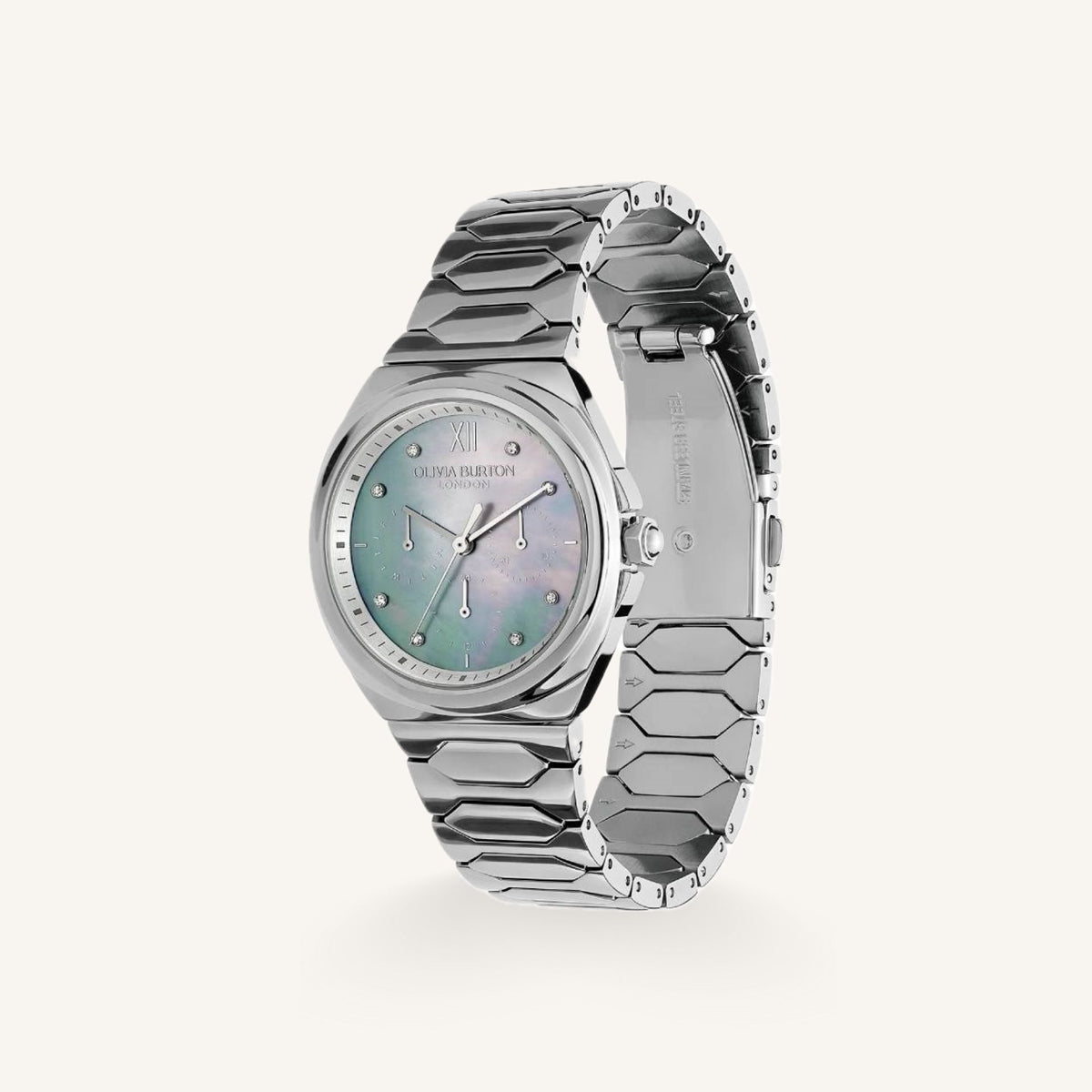 Olivia Burton Sports Luxe Lustre Ladies Watch of Silver Stainless Steel/Bracelet, 36mm, 24000149
