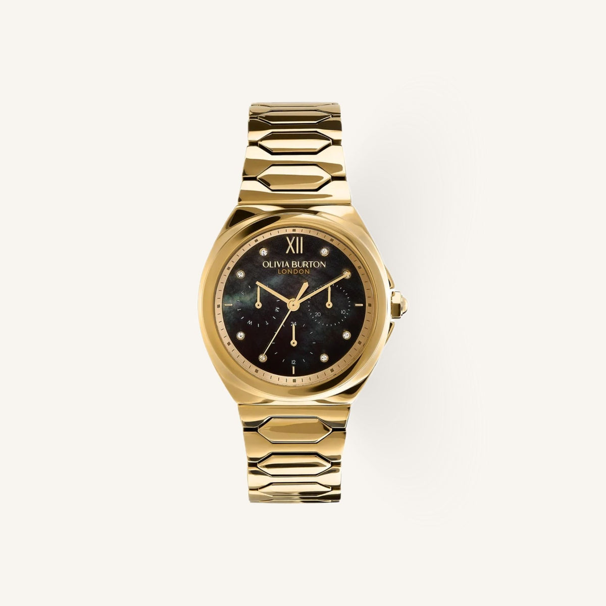 Olivia Burton Sports Luxe Lustre Ladies Watch of Gold Stainless Steel/Bracelet, 36mm, 24000150