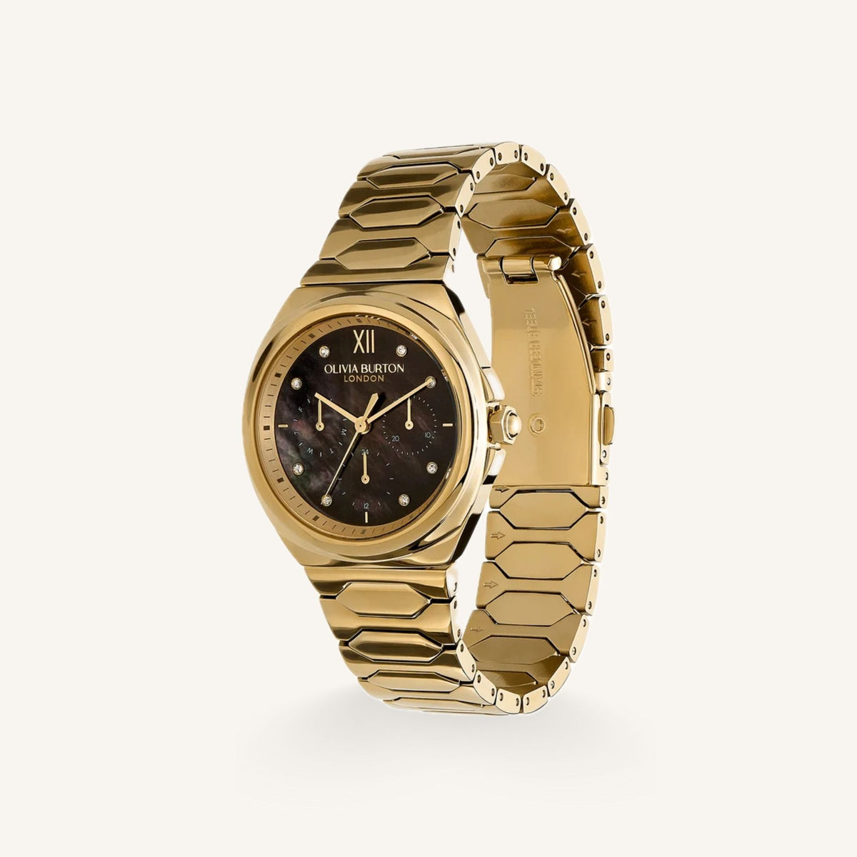 Olivia Burton Sports Luxe Lustre Ladies Watch of Gold Stainless Steel/Bracelet, 36mm, 24000150