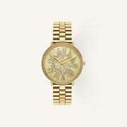 Olivia Burton Ice Burst Ladies Watch of Gold Stainless Steel/Bracelet, 35mm, 24000186