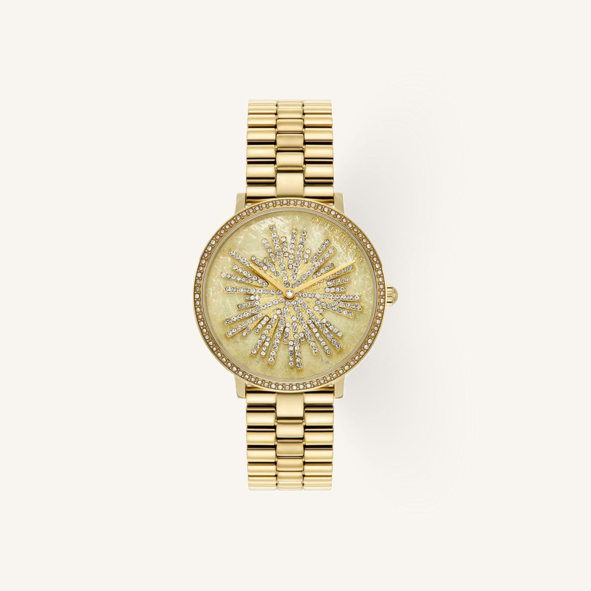 Olivia Burton Ice Burst Ladies Watch of Gold Stainless Steel/Bracelet, 35mm, 24000186