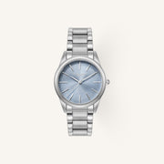 Olivia Burton Glowful Ladies Watch of Silver Stainless Steel/Bracelet, 34mm, 24000235