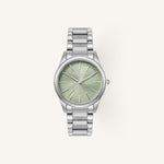 Olivia Burton Glowful Ladies Watch of Silver Stainless Steel/Bracelet, 34mm, 24000236