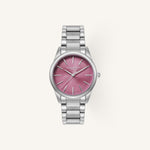 Olivia Burton Glowful Ladies Watch of Silver Stainless Steel/Bracelet, 34mm, 24000237