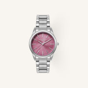 Olivia Burton Glowful Ladies Watch of Silver Stainless Steel/Bracelet, 34mm, 24000237