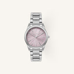 Olivia Burton Glowful Ladies Watch of Silver Stainless Steel/Bracelet, 34mm, 24000238