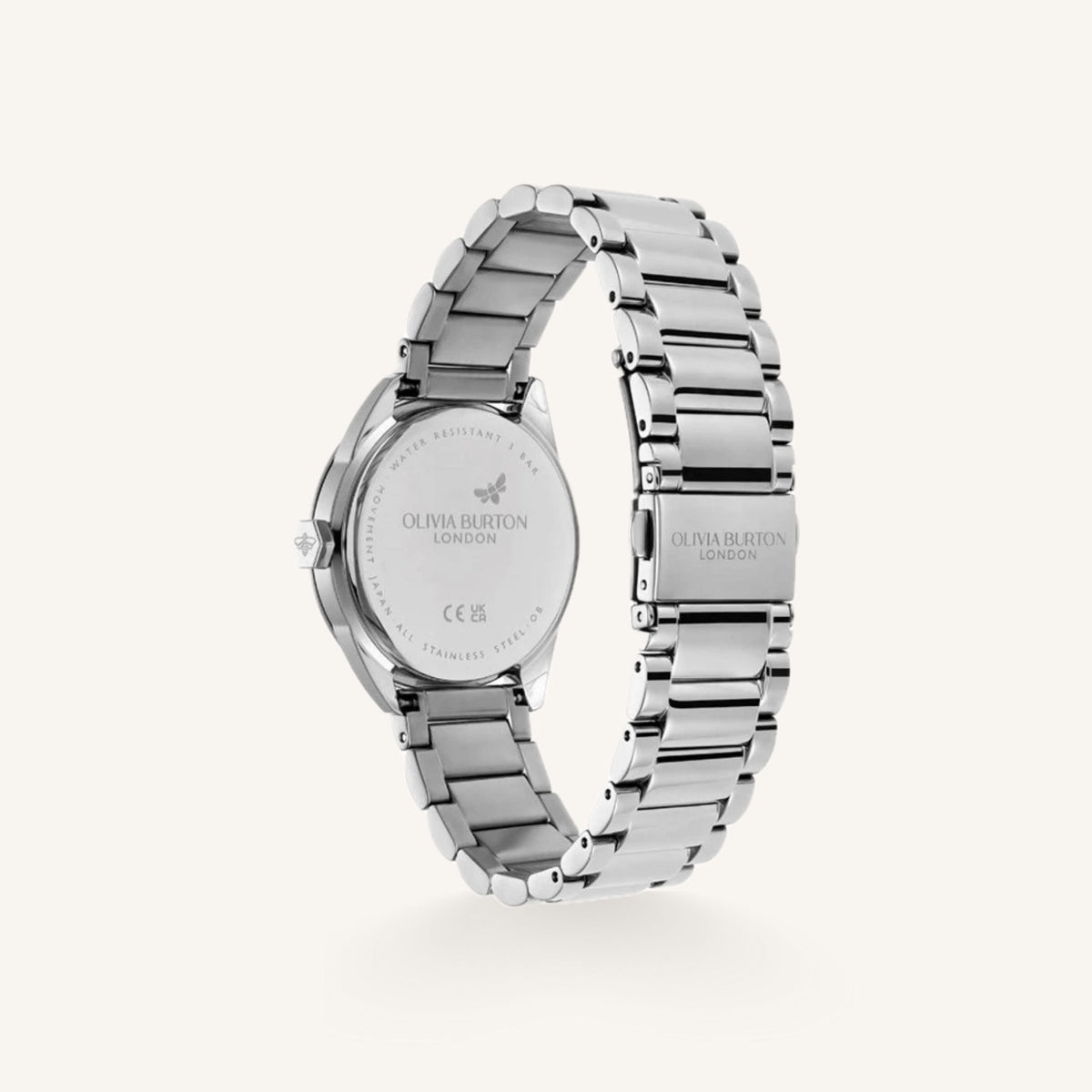 Olivia Burton Sports Luxe Geo Ladies Watch of Silver Stainless Steel/Bracelet, 34mm, 24000247
