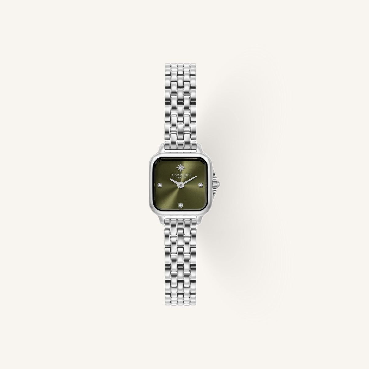Olivia Burton Mini Grosvenor (Classic) Small Ladies Watch of Silver Stainless Steel/Bracelet, 20mm, 24000255