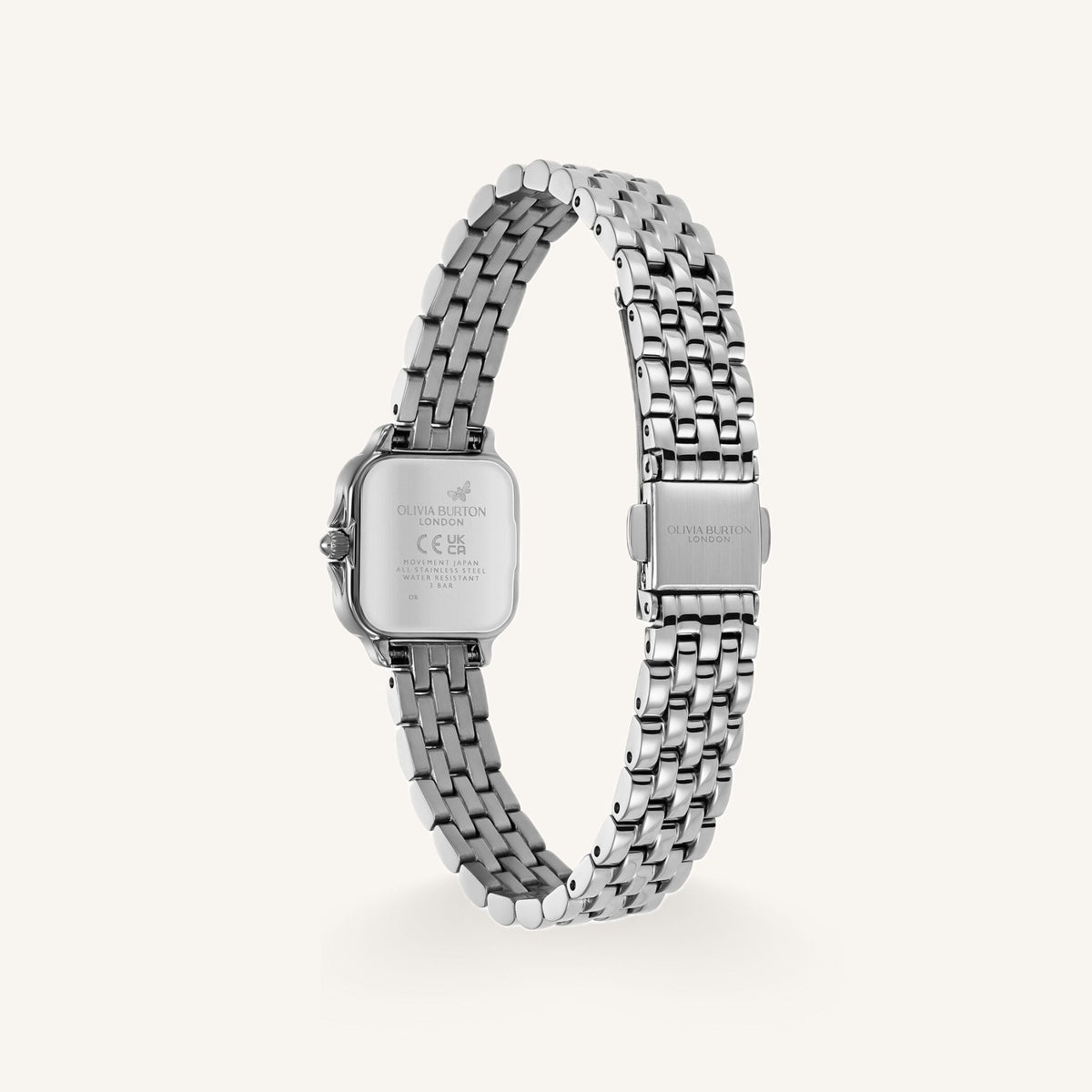 Olivia Burton Mini Grosvenor (Classic) Small Ladies Watch of Silver Stainless Steel/Bracelet, 20mm, 24000255