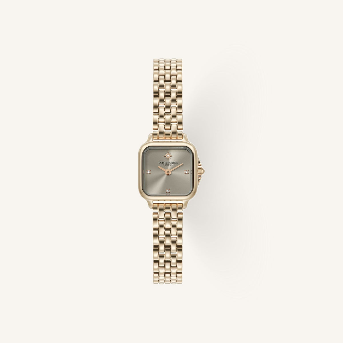 Olivia Burton Mini Grosvenor (Classic) Small Ladies Watch of Rose Gold Stainless Steel/Bracelet, 20mm, 24000256