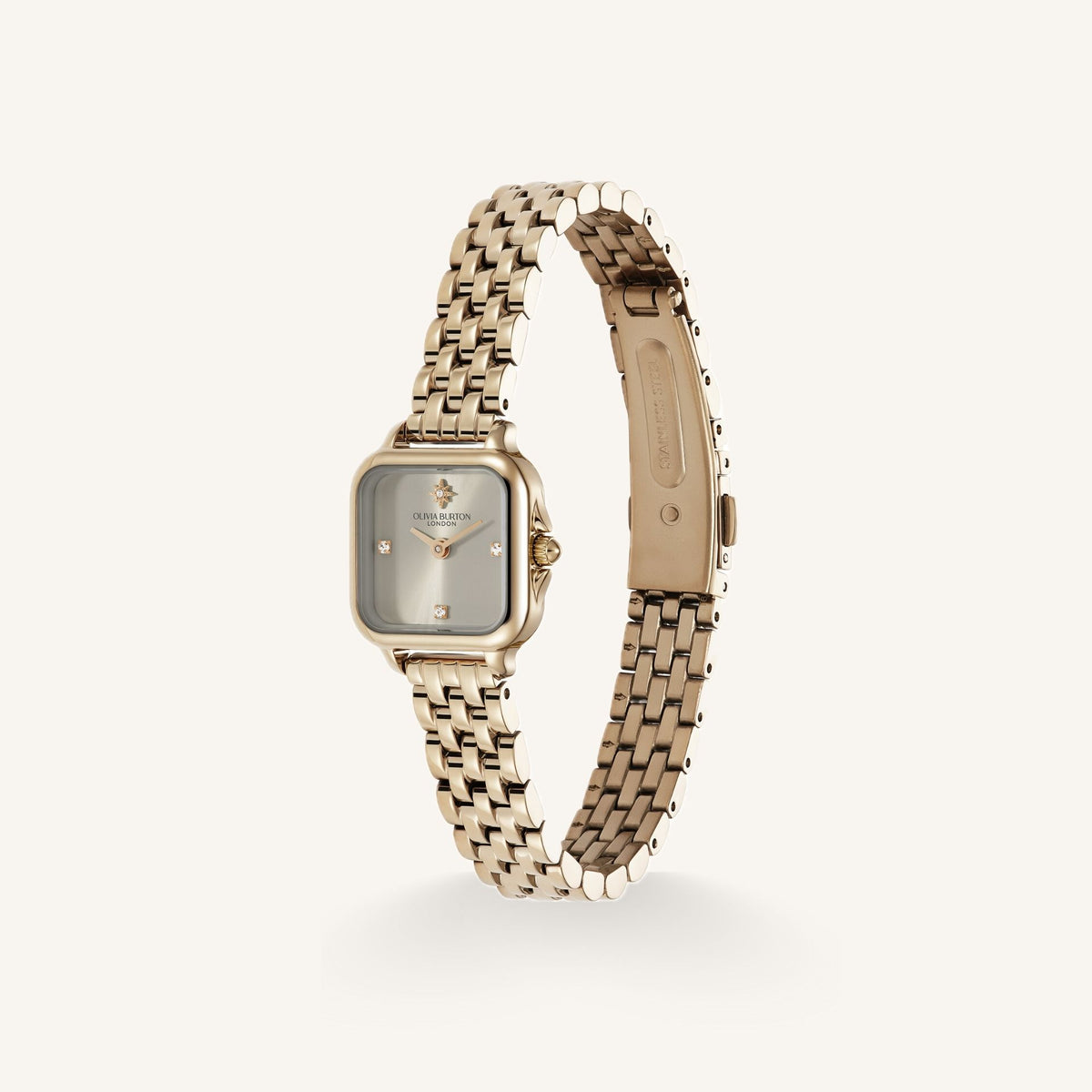 Olivia Burton Mini Grosvenor (Classic) Small Ladies Watch of Rose Gold Stainless Steel/Bracelet, 20mm, 24000256