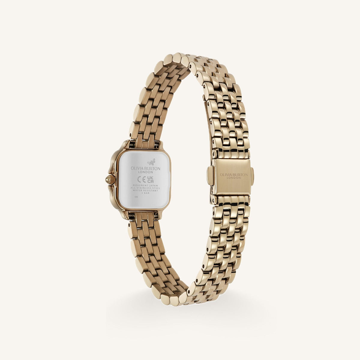 Olivia Burton Mini Grosvenor (Classic) Small Ladies Watch of Rose Gold Stainless Steel/Bracelet, 20mm, 24000256