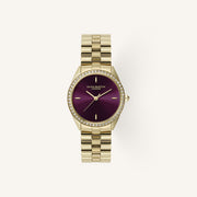 Olivia Burton Sports Luxe Bejewelled Ladies Watch of Gold Stainless Steel/Bracelet, 34mm, 24000272