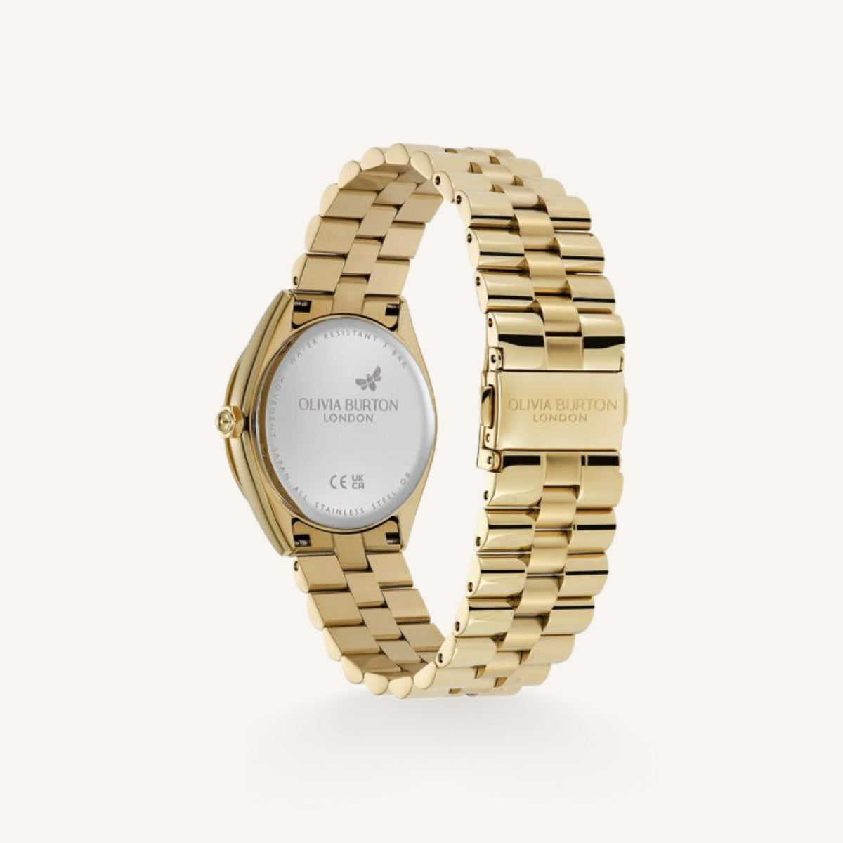 Olivia Burton Sports Luxe Bejewelled Ladies Watch of Gold Stainless Steel/Bracelet, 34mm, 24000272