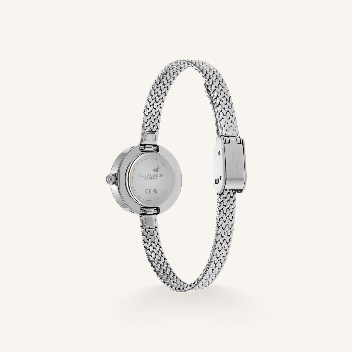 Olivia Burton Classic Finery Ladies Watch of Silver Stainless Steel/Mesh Bracelet, 20mm, 24000278