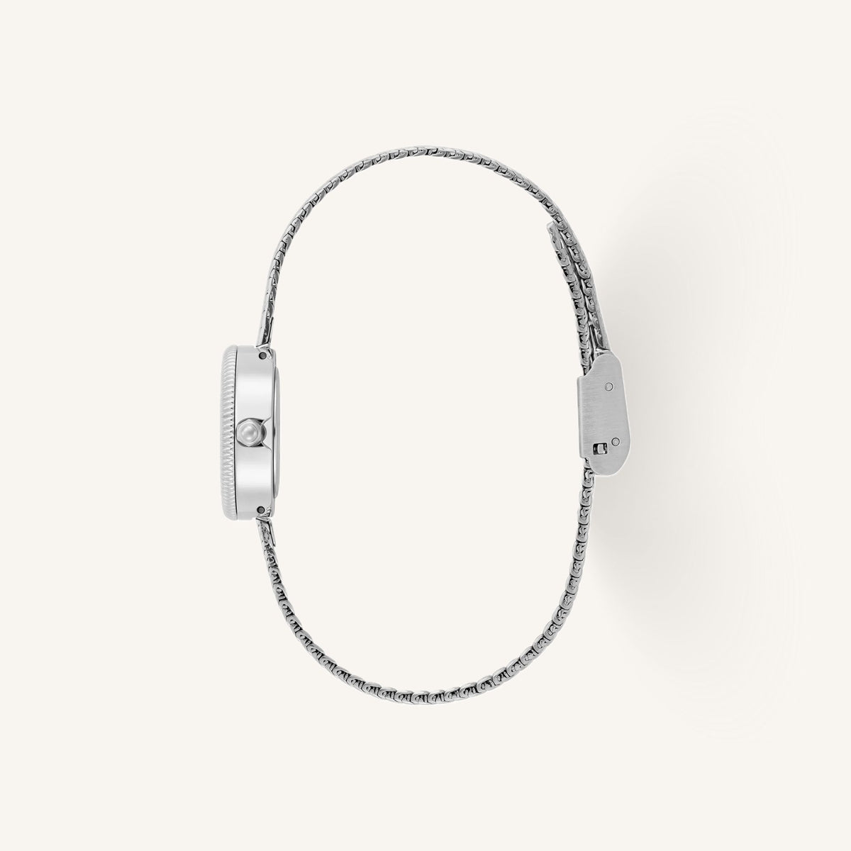 Olivia Burton Classic Finery Ladies Watch of Silver Stainless Steel/Mesh Bracelet, 20mm, 24000278