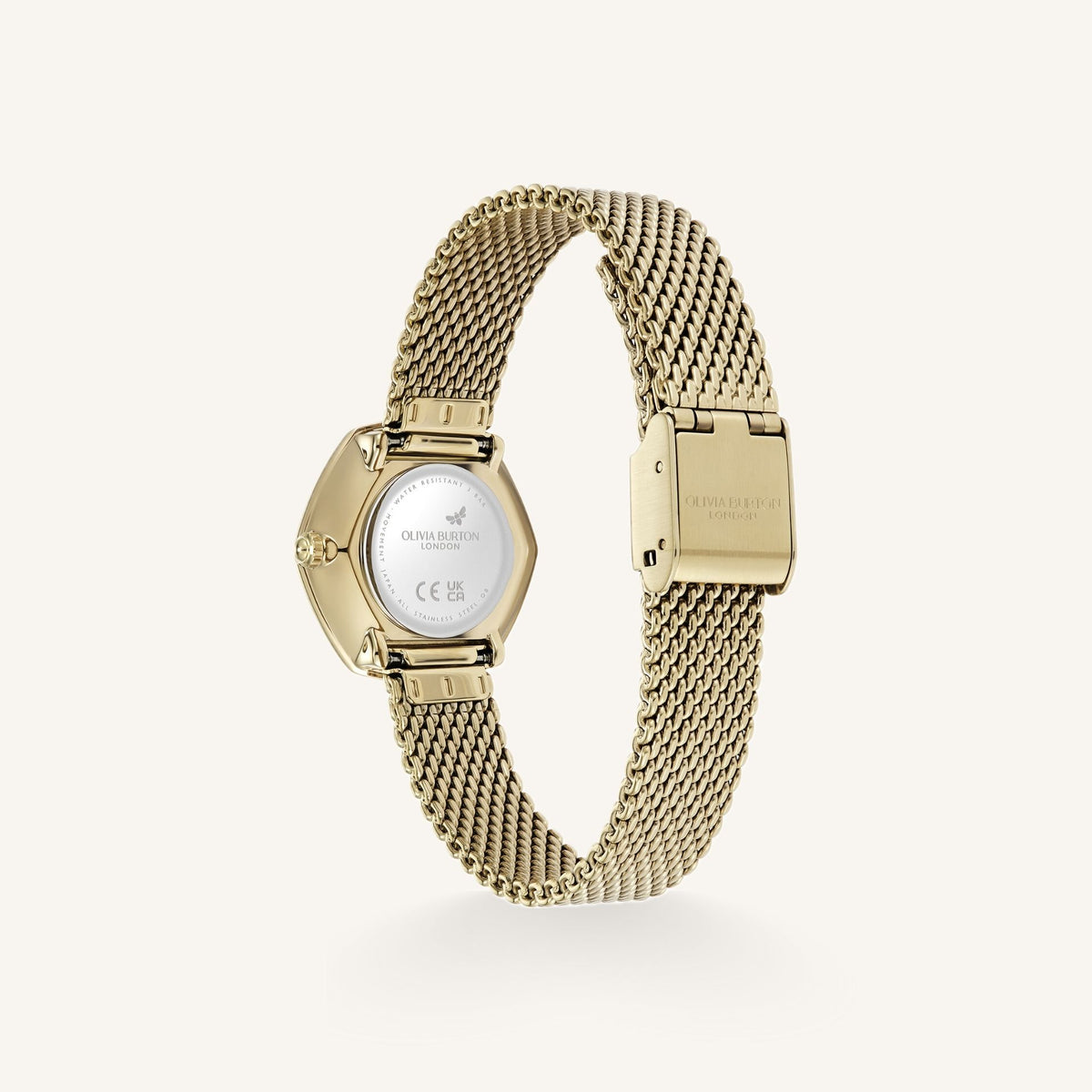 Olivia Burton Signature Small Ladies Watch of Gold Stainless Steel/Mesh Bracelet, 28.5mm, 24000287