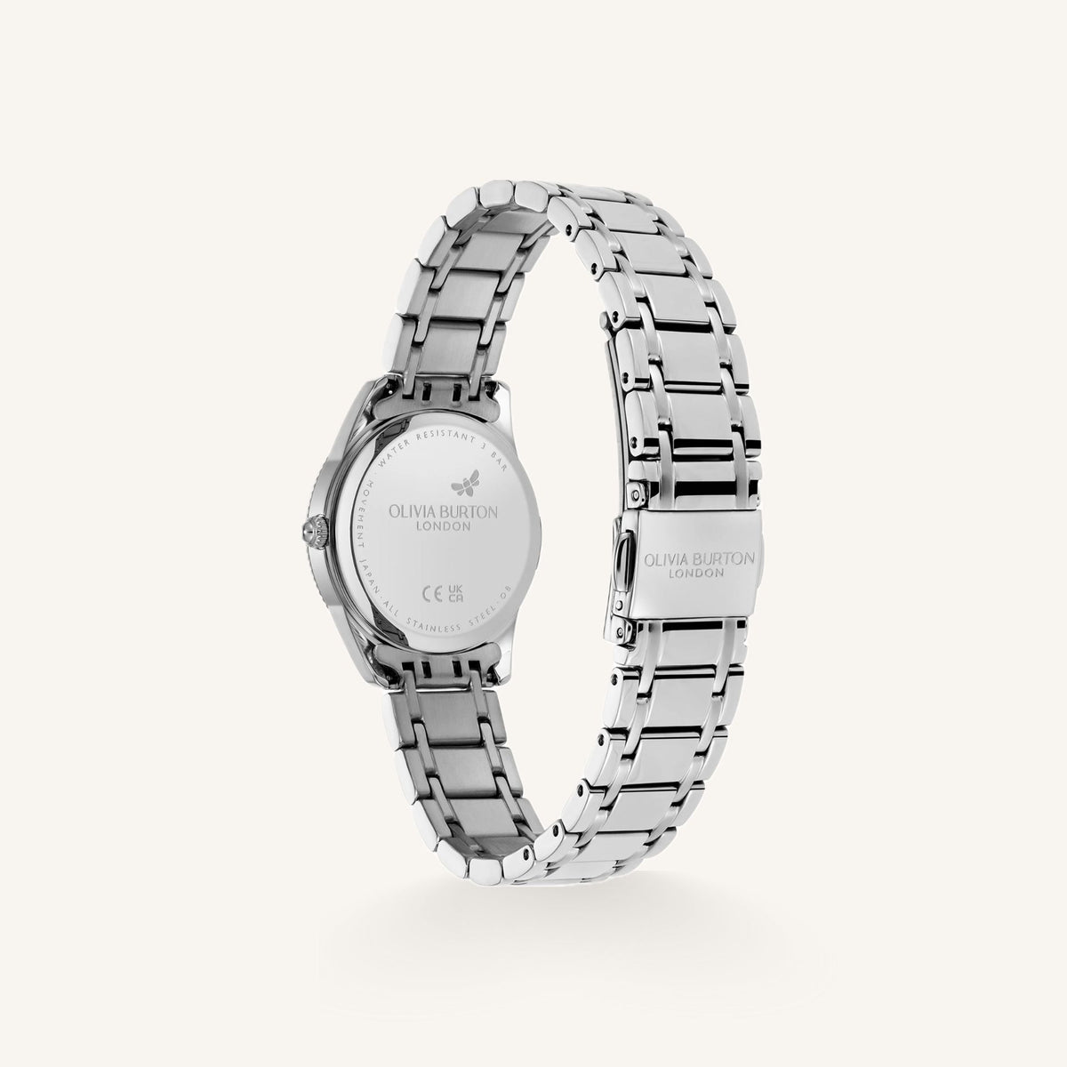Olivia Burton Sports Luxe Small Ladies Watch of Silver Stainless Steel/Bracelet, 28mm, 24000289