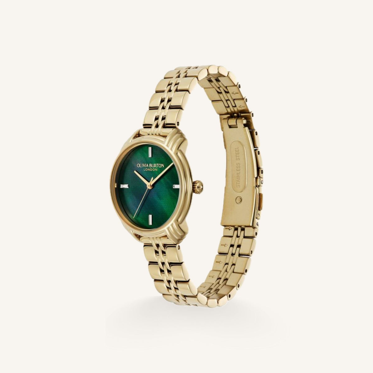 Olivia Burton Art Deco 2.0 Ladies Watch of Gold Stainless Steel/Bracelet, 30mm, 24000294