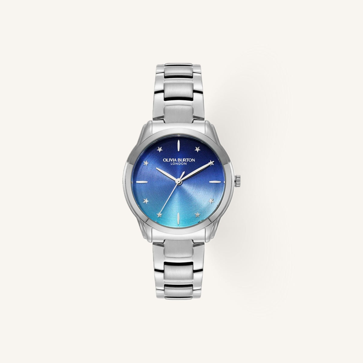 Olivia Burton Modern Classics Colourwave Ladies Watch of Silver Stainless Steel/Bracelet, 36mm, 24000318