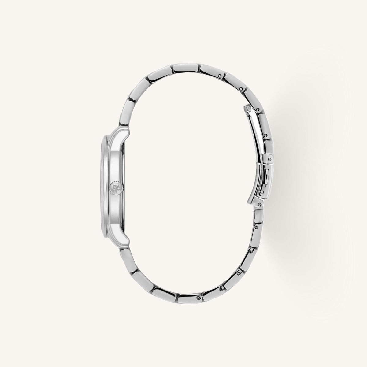 Olivia Burton Modern Classics Colourwave Ladies Watch of Silver Stainless Steel/Bracelet, 36mm, 24000318
