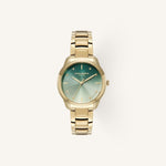 Olivia Burton Modern Classics Colourwave Ladies Watch of Gold Stainless Steel/Bracelet, 36mm, 24000319