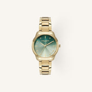 Olivia Burton Modern Classics Colourwave Ladies Watch of Gold Stainless Steel/Bracelet, 36mm, 24000319