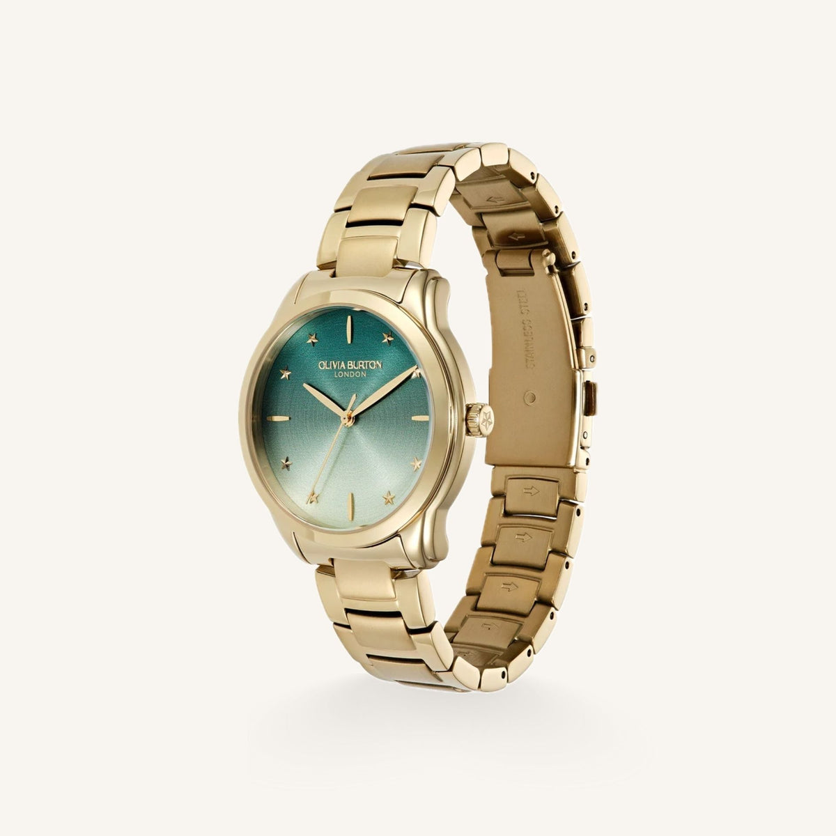 Olivia Burton Modern Classics Colourwave Ladies Watch of Gold Stainless Steel/Bracelet, 36mm, 24000319